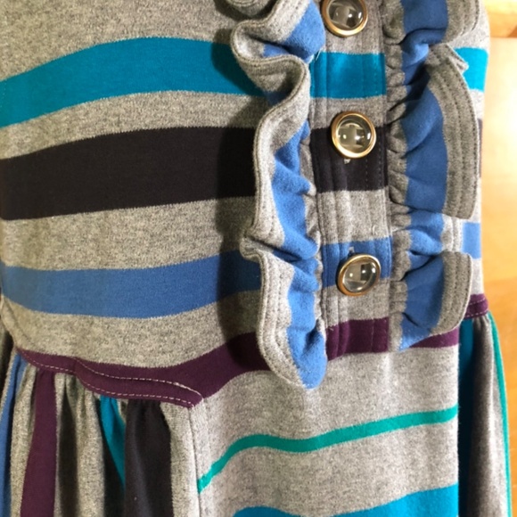 Marc By Marc Jacobs vintage Striped Fleece Ruffle Dress in size L - Picture 12 of 12